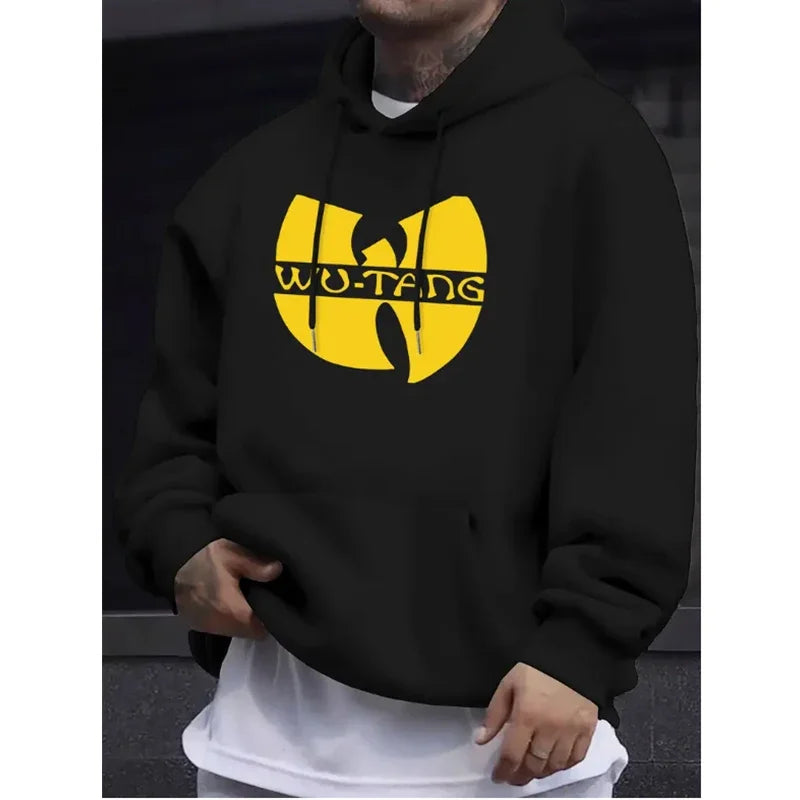 Felpa con Cappuccio Hip Hop Anni '90 Wu Clan T-tangs, Casual Autunno Inverno, Vintage, in Pile, Manica Lunga, per Uomo e Donna