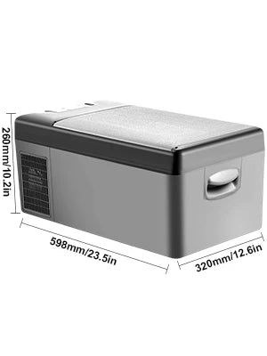 VEVOR Mini Fridge Mini Refrigerator Portable Car Freezer 12V/24V 15L Compressor Cooler for Traveling Camping Outdoor Activities