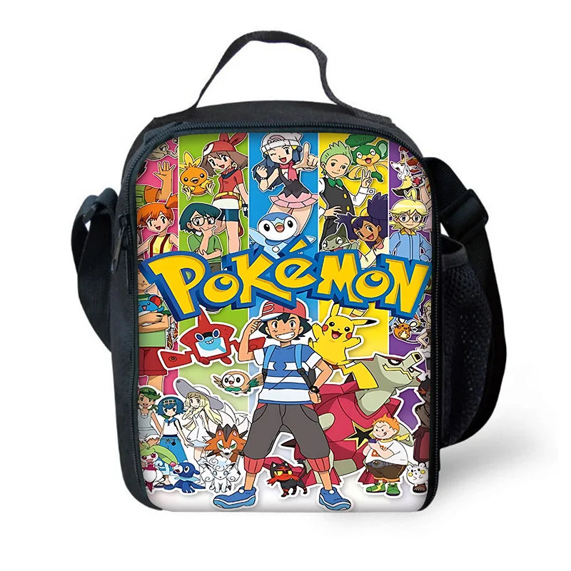 Zaino per la scuola per bambini con cartoni animati di Potdemiel, con borse per il pranzo, borse per matite, zaini per ragazzi e ragazze, P-PokéS, il miglior regalo