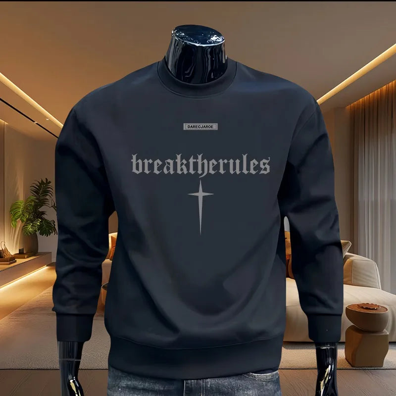 Nuovi Uomini di Autunno Grafica Felpe Con Cappuccio Manica Lunga T-Shirt di Cotone Hip Hop Magliette di Grandi Dimensioni Sport Top S-5XL Abbigliamento Uomo 2024