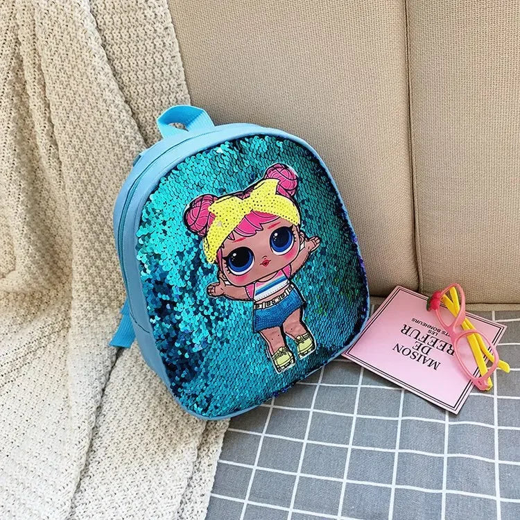 Borse zaino con paillettes per bambini carini 3-6 anni Borsa da scuola per bambini adorabili per asilo Moda Cartoon Borse per neonate Zaino