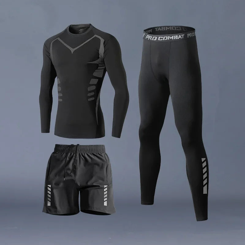 Abbigliamento fitness T-shirt ad asciugatura rapida in seta di ghiaccio Tuta da uomo Manica corta Abbigliamento sportivo da corsa Pantaloncini Tuta Set da allenamento sportivo da palestra