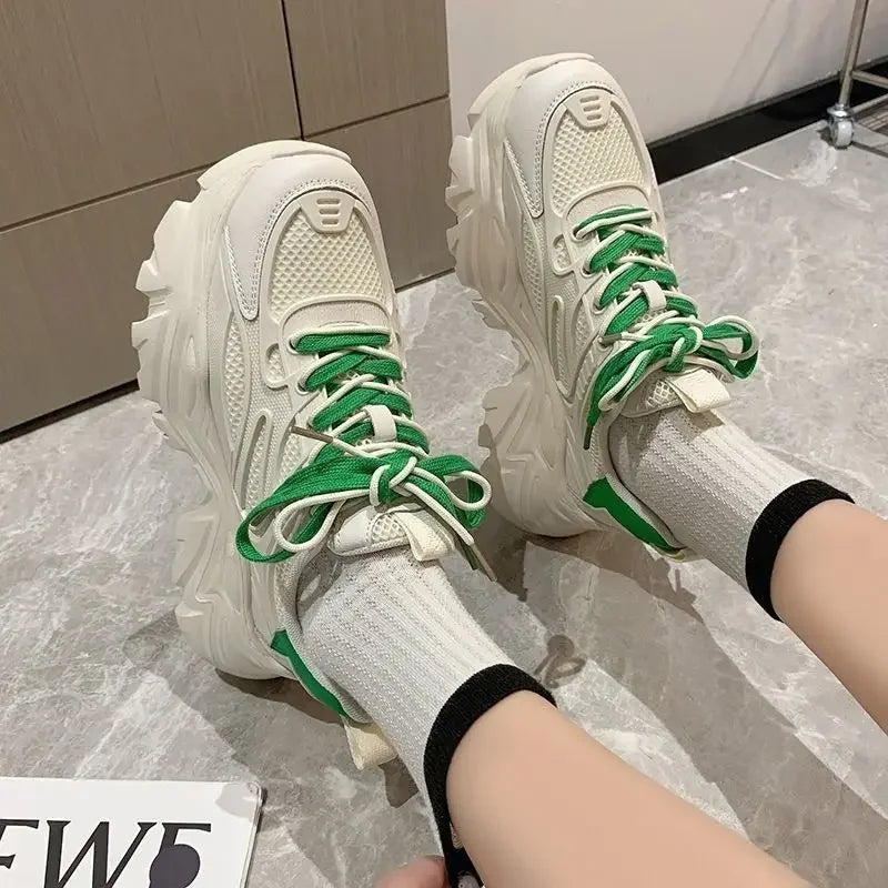 Calzature da donna con plateau High On scarpe da donna Daily Routine Light qualità coreana vulcanizzata a buon mercato per offerta elegante 39