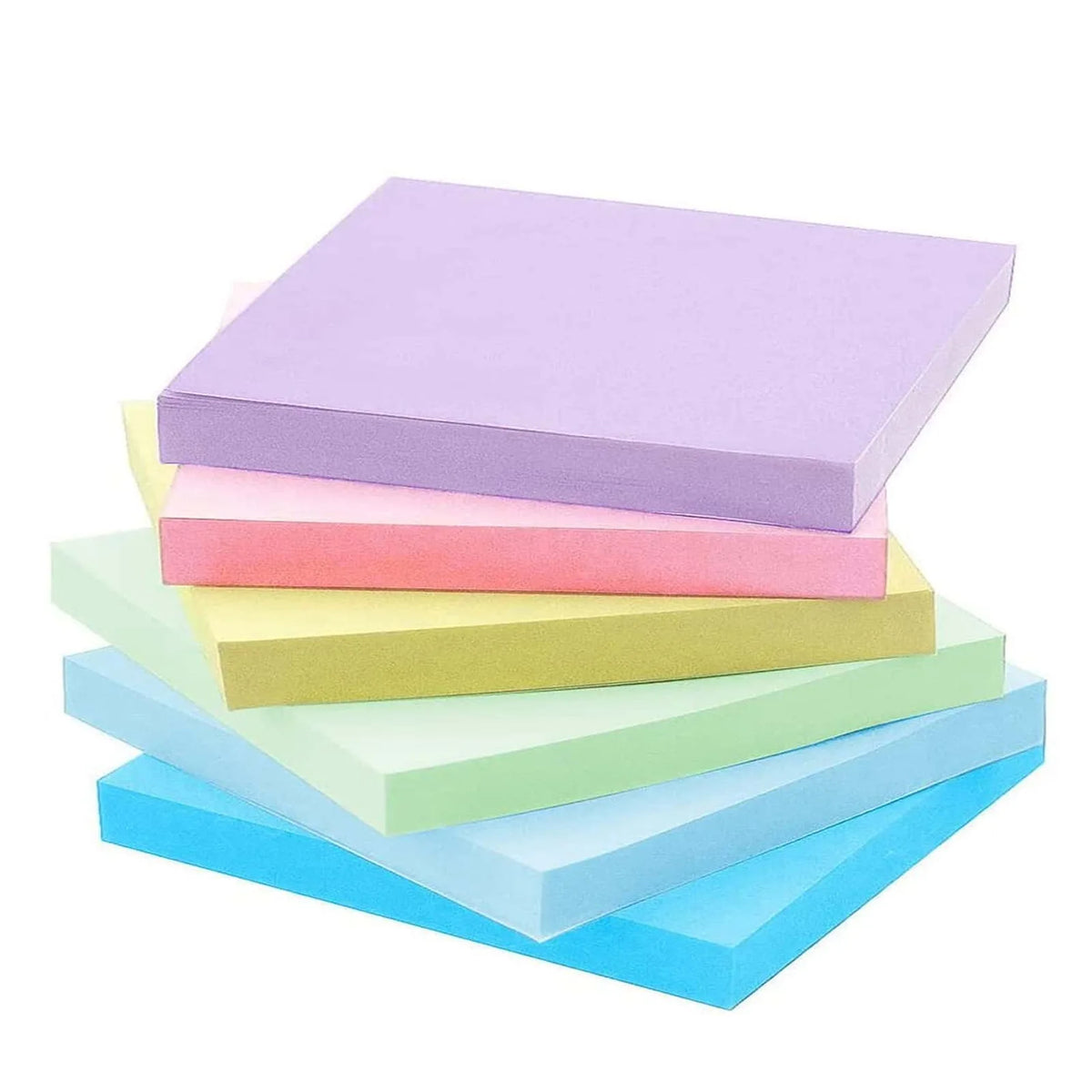 3x3inch Office and Study Notes Fluorescent Color Sticky Notes Student Sticky Notes Tear-off Message and Note-taking Notebook