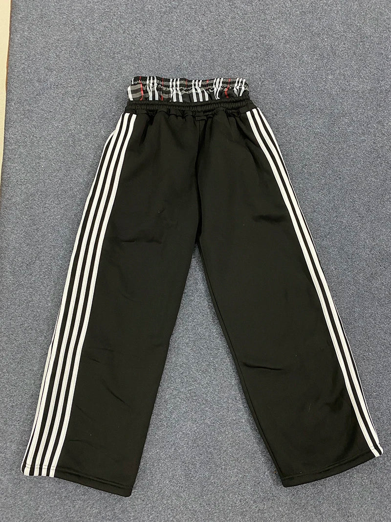 Set da due pezzi vestibilità ampia stile college retrò americano con pantaloni da bagno finti con doppia testa a doppia vita per il tempo libero sportivo Moda 2025
