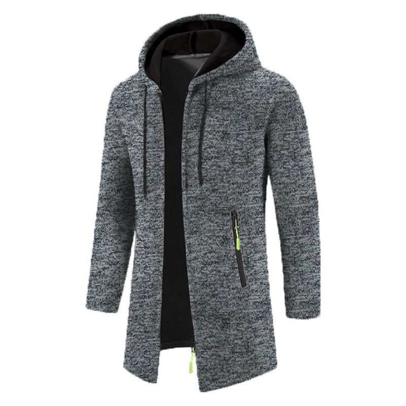 Felpe con cappuccio da uomo Felpe a maniche lunghe da uomo con cerniera con cappuccio Giacca invernale oversize da uomo Cappotto maglione nero