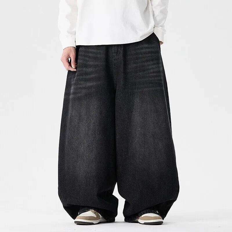 Pantaloni in denim a gamba larga da uomo streetwear Jeans larghi Harajuku Pantaloni jeans oversize casual da uomo Moda uomo di grandi dimensioni 5XL