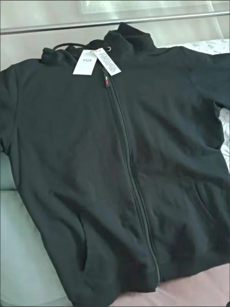 2025 Primavera Autunno Donna Felpe con cappuccio Felpe Giacca con cerniera Studentessa Top Sottile cappotto a maniche lunghe Lady Viola Capispalla casual