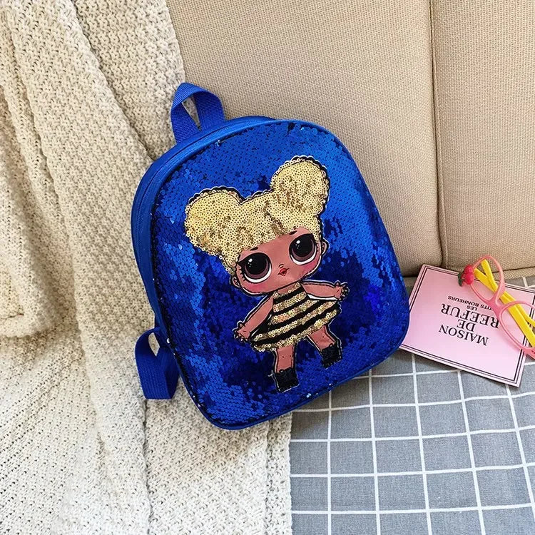 Borse zaino con paillettes per bambini carini 3-6 anni Borsa da scuola per bambini adorabili per asilo Moda Cartoon Borse per neonate Zaino