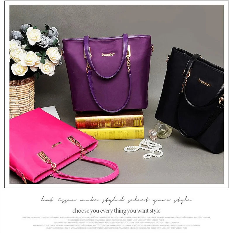 TRAVEASY 6 Set Borsa da donna alla moda Oxford Nuove borse da donna Borse tote di grande capacità Borsa a tracolla piccola per donna