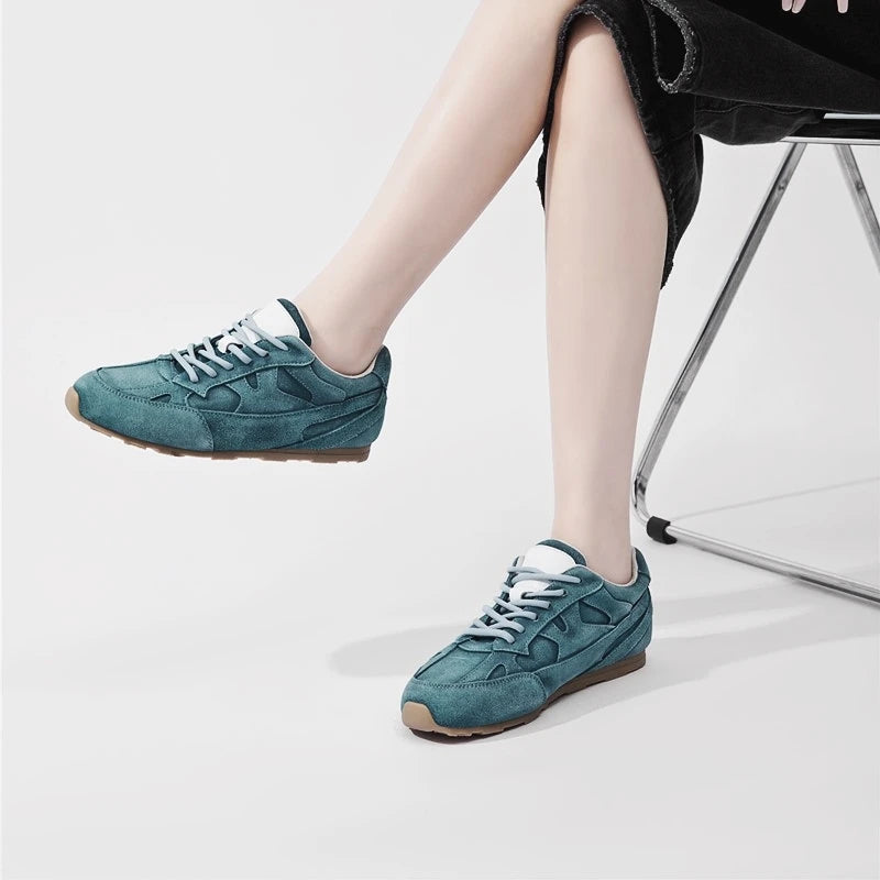 AIYUQI Sneakers da Donna 2026 Nuove Scarpe Basse in Vera Pelle da Donna per Allenamento, Taglie Grandi, Stile Retrò Casual