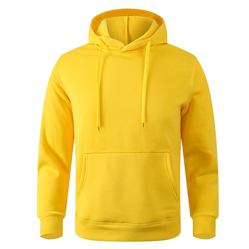 Felpa calda da uomo e da donna Casual tinta unita Streetwear Pullover Sport Fitness Felpe con cappuccio tascabili Multi colore