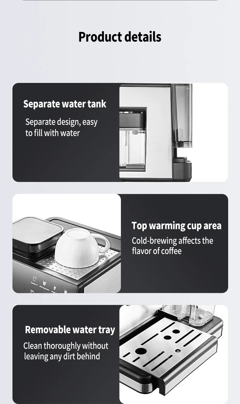 Multifunctional Fancy Automatic Coffee Machine, Commercial Milk Frothing And Grinding Integrated Coffee Machine