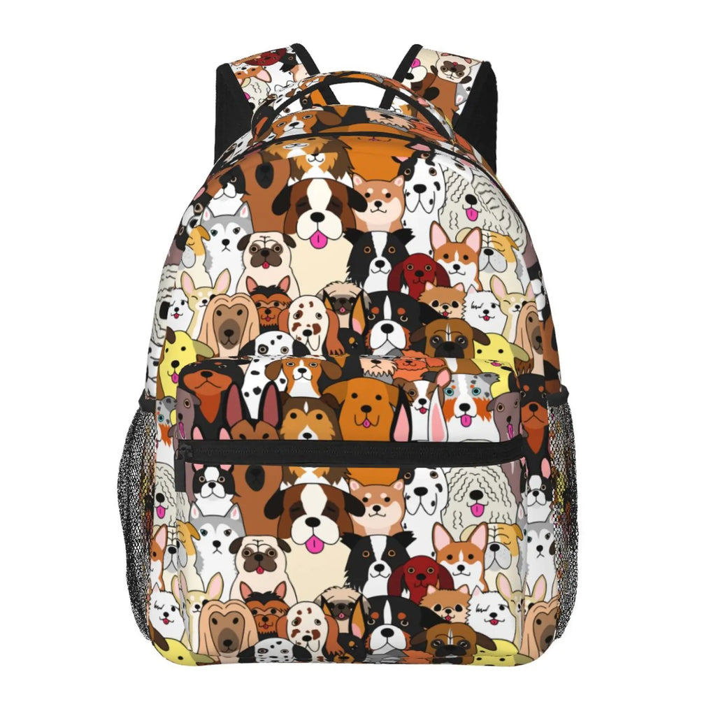 Zaino per cani dei cartoni animati zaino per libri carino zaini per la scuola divertenti borsa per Laptop leggera da viaggio escursionismo zaino impermeabile