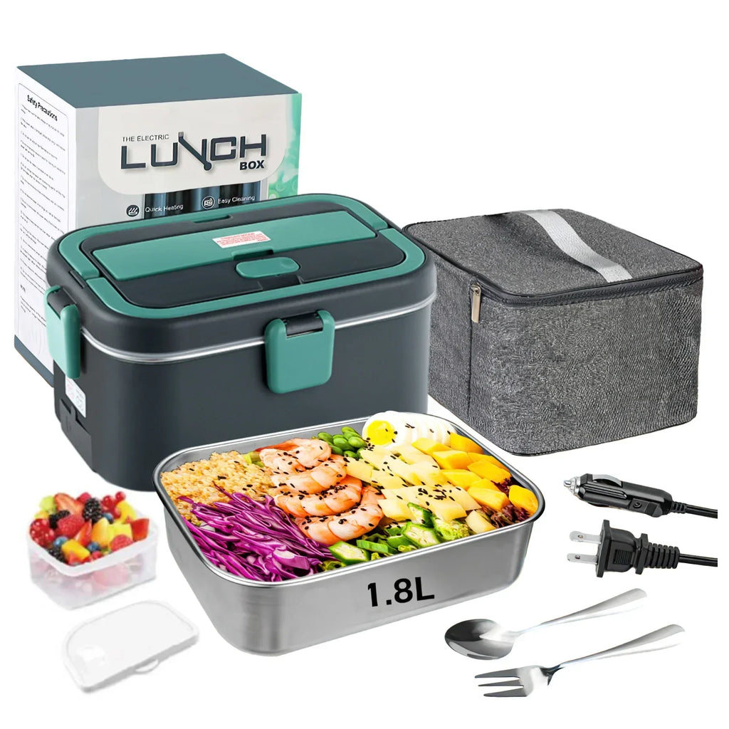 Electric Lunch Box Food Warmer 1.8 L 80W  Camping Bento Picnic Portable Food Heater Car/Truck/Home in-car Electric Lunch Box