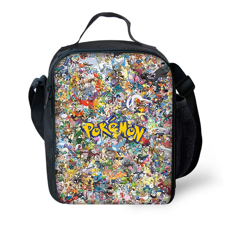 Zaino per la scuola per bambini con cartoni animati di Potdemiel, con borse per il pranzo, borse per matite, zaini per ragazzi e ragazze, P-PokéS, il miglior regalo