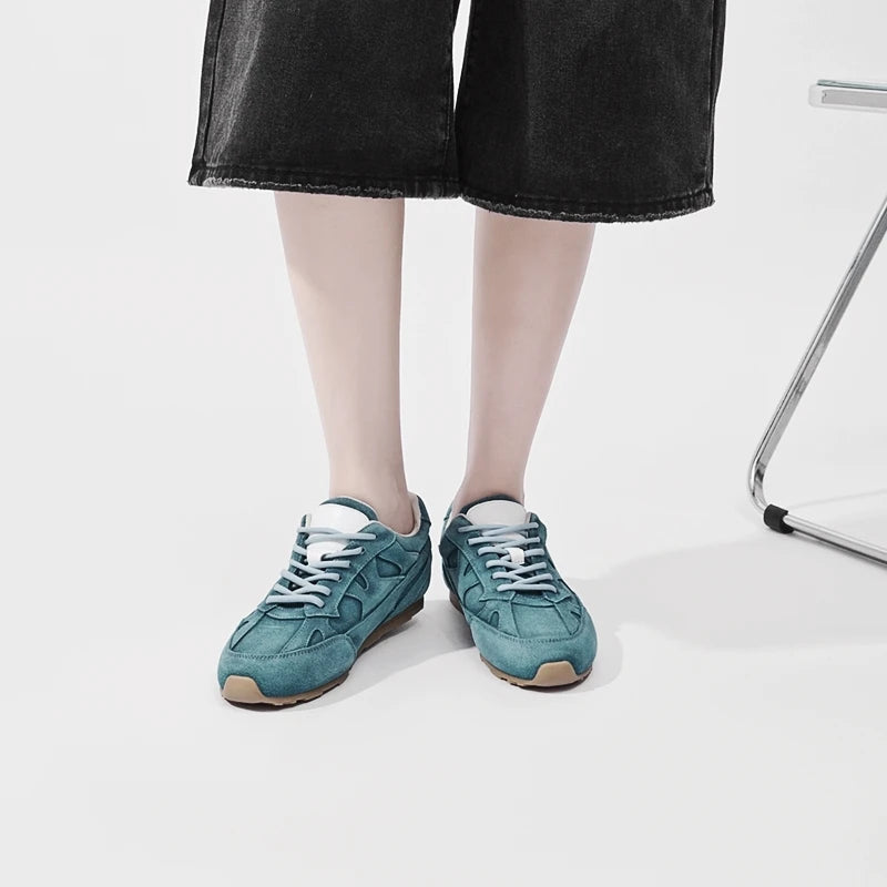AIYUQI Sneakers da Donna 2026 Nuove Scarpe Basse in Vera Pelle da Donna per Allenamento, Taglie Grandi, Stile Retrò Casual