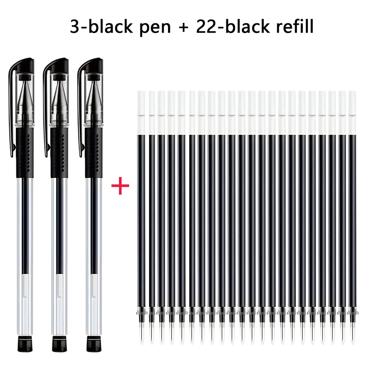 Gel Pen Set School Supplies Black Blue Red Ink,Bullet Tip 0.5mm,Ballpoint Pen Kawaii Pen Writing Tool School Office Stationery