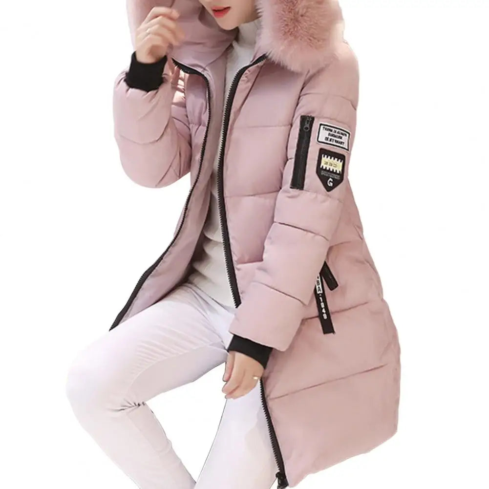 Giacche invernali da donna Piumini in cotone con cappuccio Top Parka di grandi dimensioni Mujer Cappotti Cappotto lungo Moda femminile Collo di pelliccia Abiti Capodanno