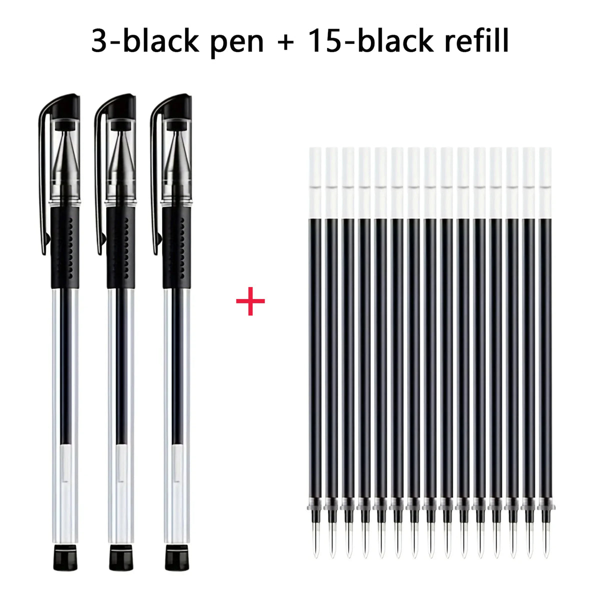 Gel Pen Set School Supplies Black Blue Red Ink,Bullet Tip 0.5mm,Ballpoint Pen Kawaii Pen Writing Tool School Office Stationery