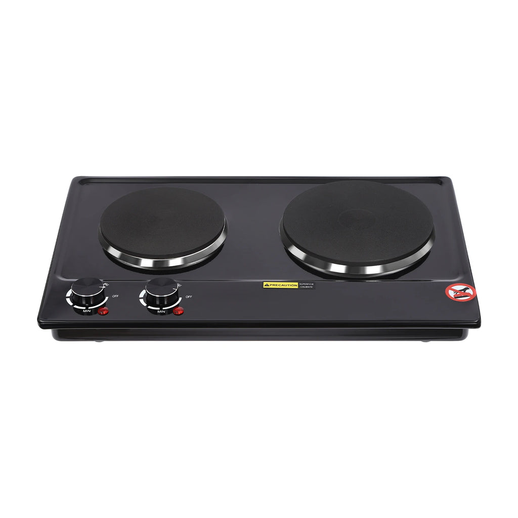 Electric Hob Cooker with 2 Plate| 2500W Electric Stove Cooktop| Knob Control, 6 Gear