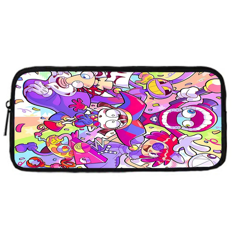 Zaino scolastico per bambini Cartoon A-AmazingS DigitalS Circus con borse per il pranzo, astucci, zaini scolastici per ragazzi e ragazze, miglior regalo