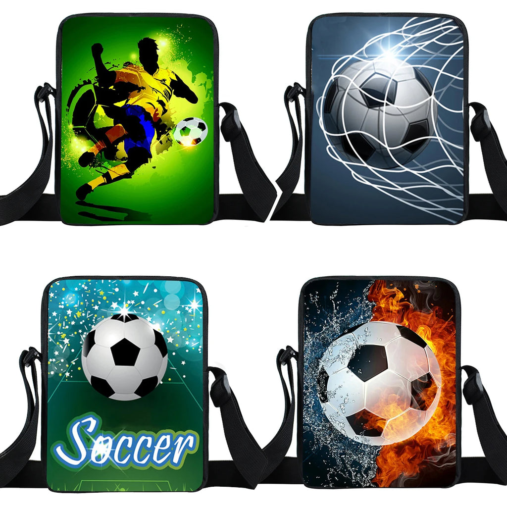 Cool Footbally / Soccerly Print Messenger Bag ragazze ragazzi borse borsa a tracolla per bambini da viaggio borse a tracolla per bambini