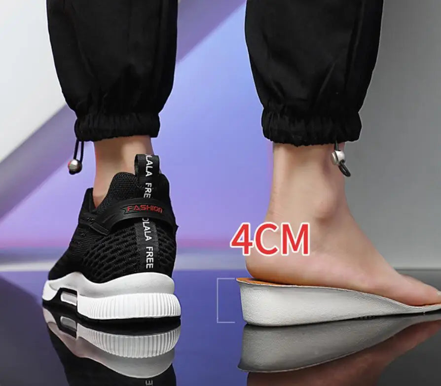 Nuove Sneakers da Uomo con Rialzo Interno, Scarpe Sportive Traspiranti in Mesh per Aumentare l'Altezza (6CM, 8CM)