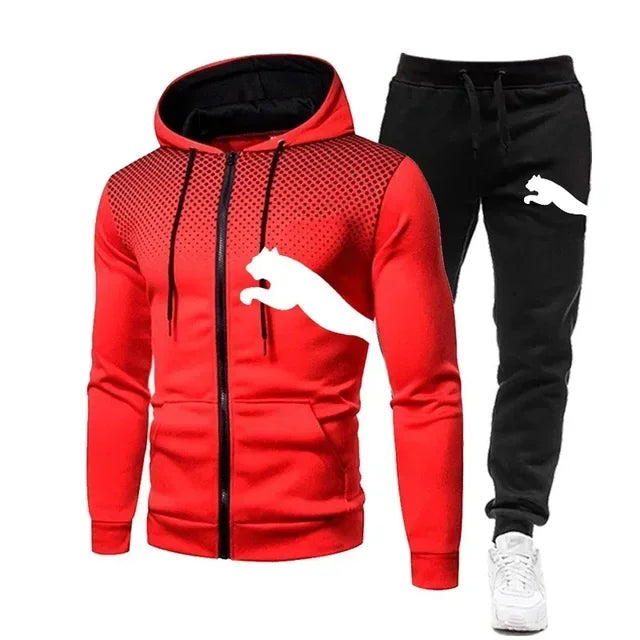 2025 Set di felpe con cappuccio autunno e inverno da uomo, set di felpe con cappuccio + pantaloni, abbigliamento sportivo da corsa per il tempo libero