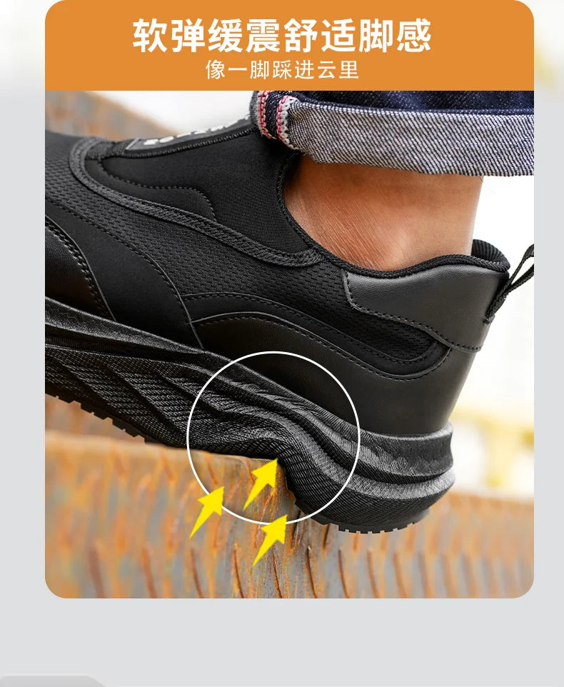 Scarpe da Cuoco in Pelle da Uomo Impermeabili Antiscivolo Resistenti all'Olio, Mocassini Casual da Uomo Resistenti all'Usura