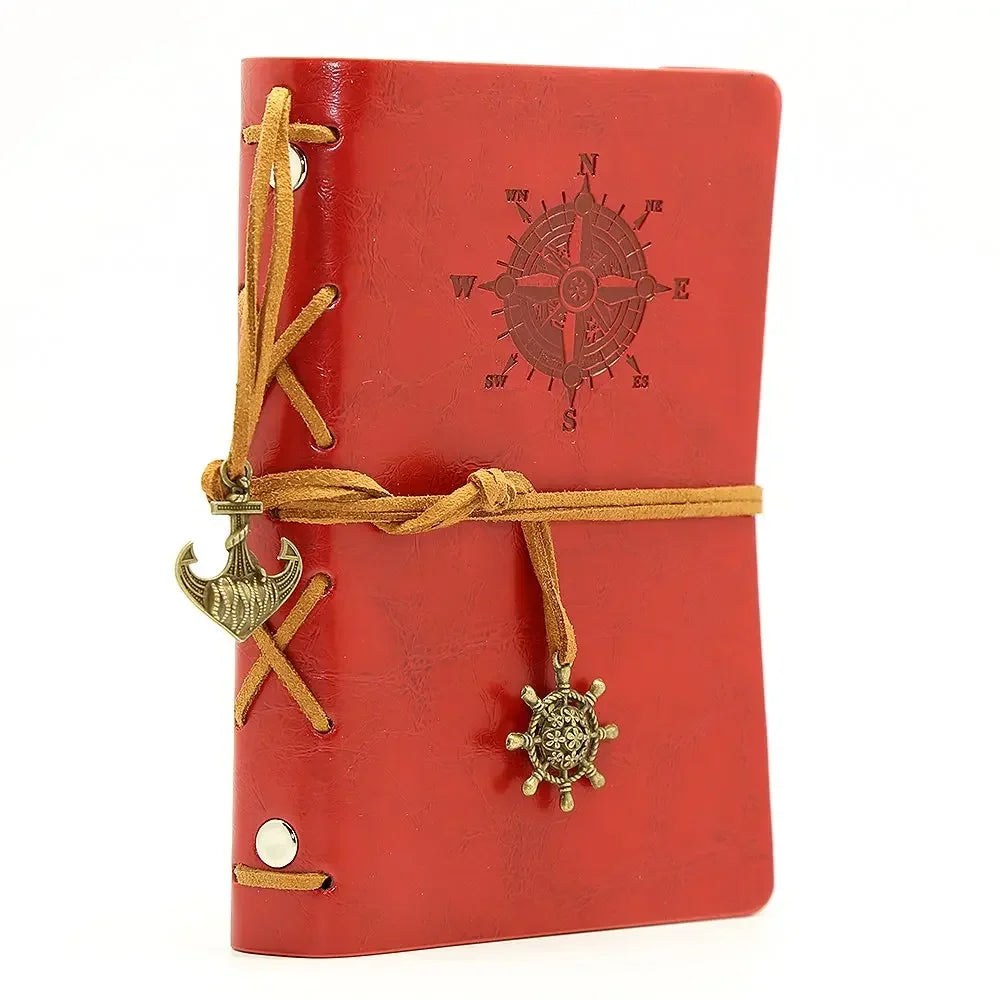 Retro Notebooks & Journals Agenda  Binder Sketch Book Leather Soft Cover 14x10cm Replaceable Kraft Paper Inner Korean Stationery