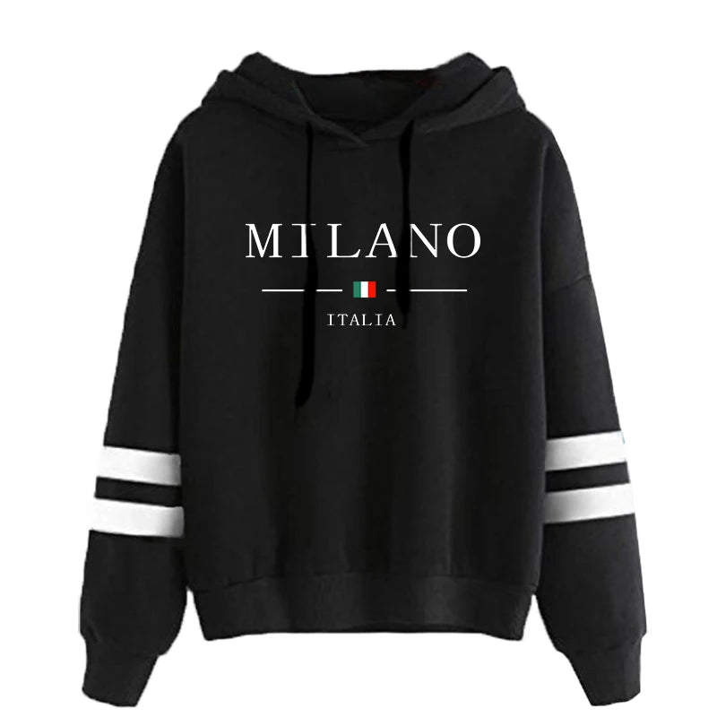 Felpe con cappuccio Felpe da donna Vendite calde Stampa Pullover versatili giornalieri Stripe Jogging Abbigliamento sportivo Donna casual Top con cappuccio