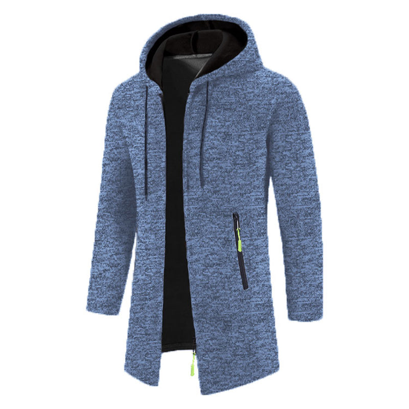 Felpe con cappuccio da uomo Felpe a maniche lunghe da uomo con cerniera con cappuccio Giacca invernale oversize da uomo Cappotto maglione nero