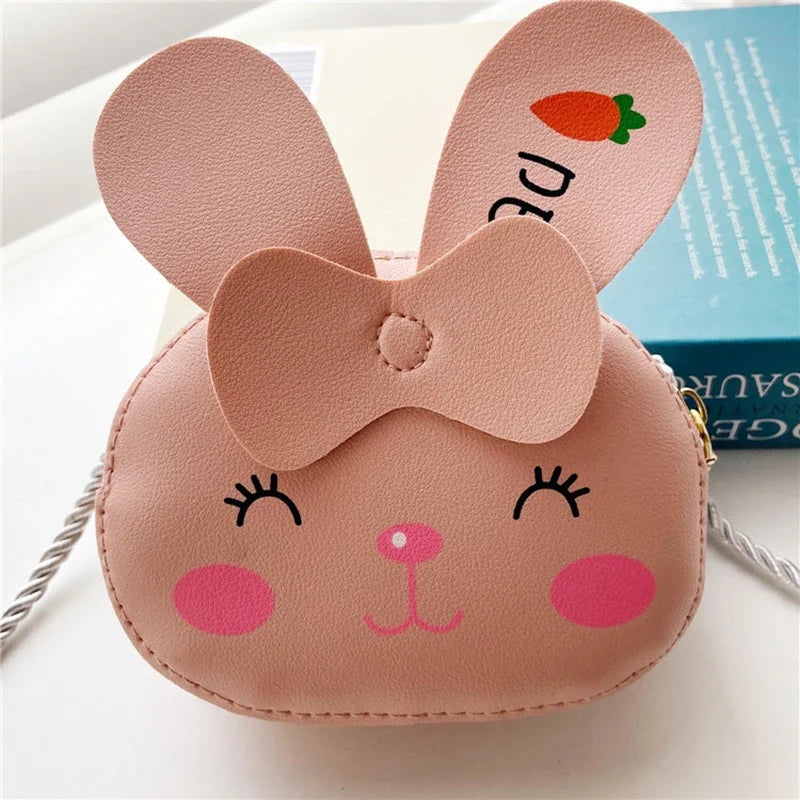 Bambini Neonate Ragazzi Cartone animato Animale Borsa Borsa a tracolla Design Borsa Borse Borse in pelle PU Simpatico coniglio Borsa a tracolla con chiusura a scatto 2024 Regalo