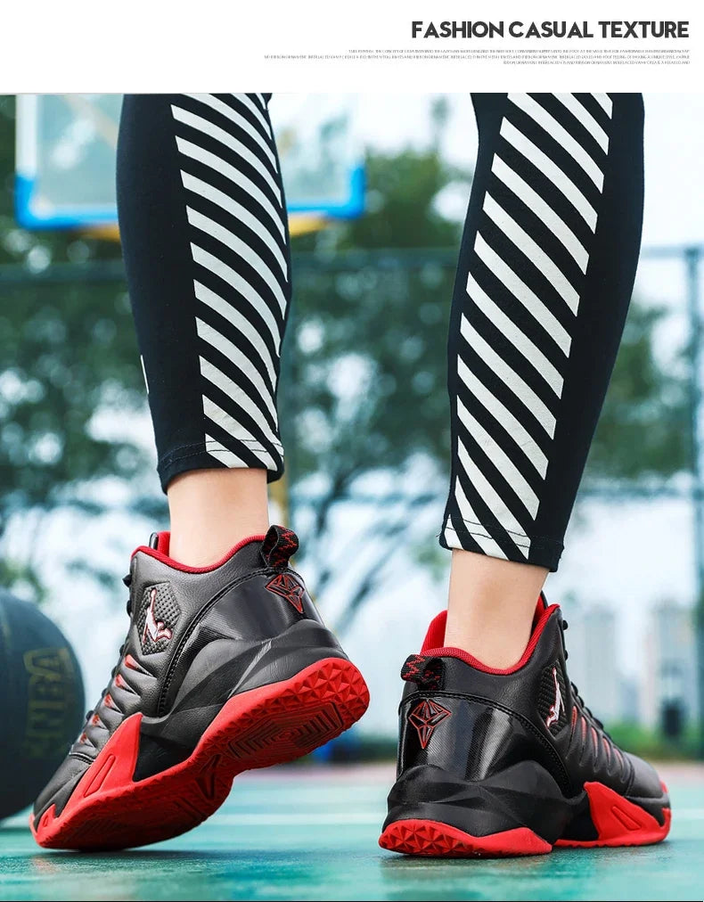 Scarpe da ginnastica da uomo in pelle di marca Comode scarpe da basket leggere antiscivolo Scarpe da basket impermeabili da basket da uomo