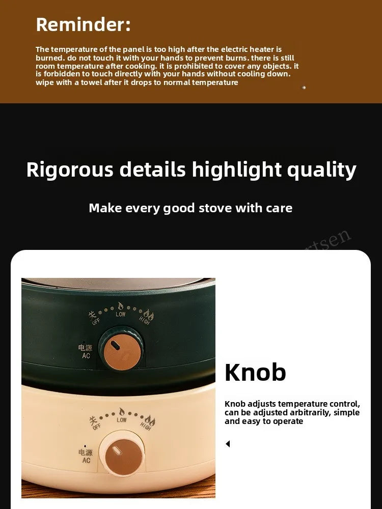 Electric Cookware Heating Base 500W Electric Heater Coffee Stove Home Manual Adjustable temperature Cooking Heater