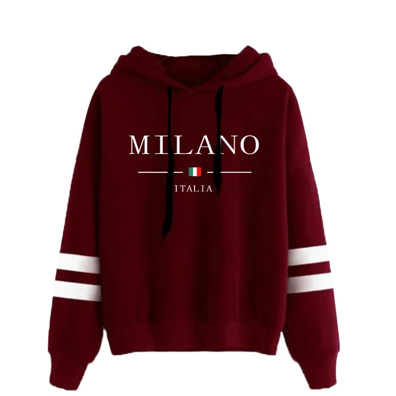 Felpe con cappuccio Felpe da donna Vendite calde Stampa Pullover versatili giornalieri Stripe Jogging Abbigliamento sportivo Donna casual Top con cappuccio
