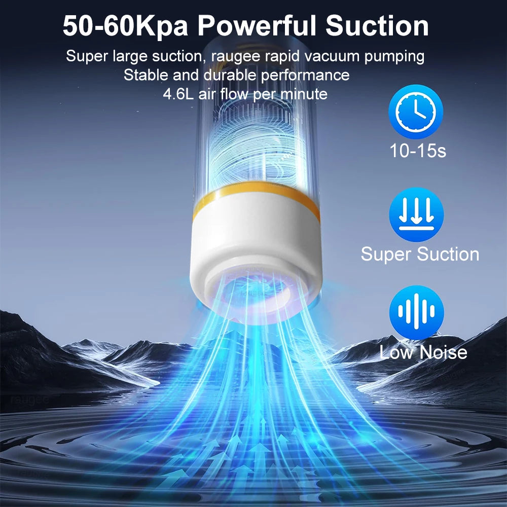 Electric Vacuum Sealer Pump Handheld Mini Electric Vacuum Pump Mini Food Vacuum Sealer Machine with Reusable Vacuum Sealing Bags