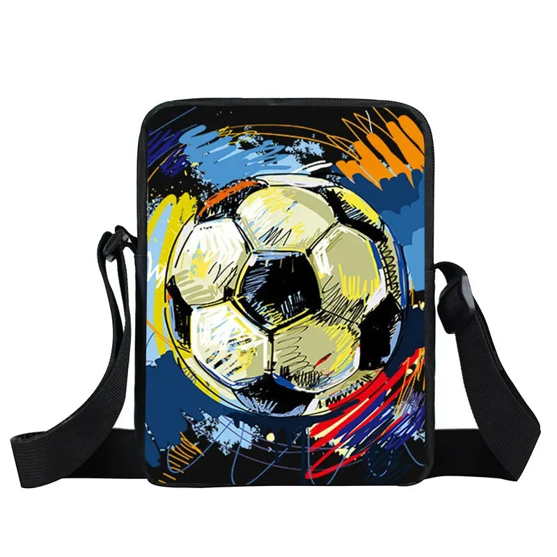 Cool Footbally / Soccerly Print Messenger Bag ragazze ragazzi borse borsa a tracolla per bambini da viaggio borse a tracolla per bambini