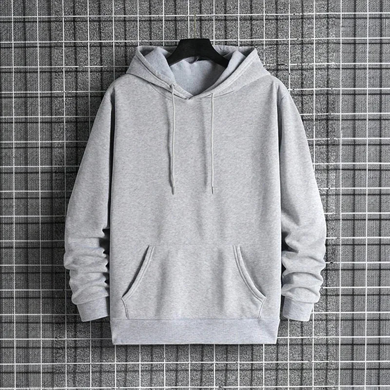 2025 Autunno/Inverno Nuovo Arrivo Felpa Con Cappuccio da Uomo di Alta Qualità di Colore Solido Felpa con Cappuccio Maschile Casa All'aperto Casual Moda Pullover