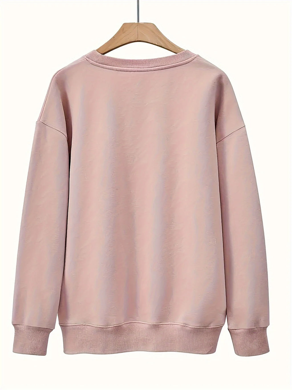 Pullover con cappuccio girocollo a maniche lunghe in velluto stampato con motivo a lettere comode e casual autunnali e invernali da donna