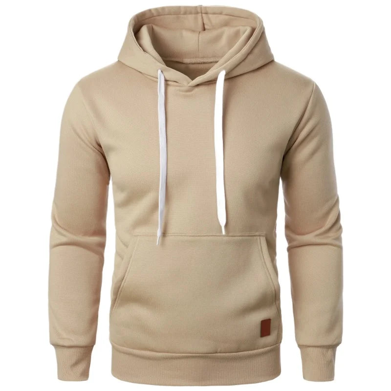 Felpe con cappuccio casual da uomo con colletto con cappuccio e coulisse Felpe Camicie a maniche lunghe Outdoor Streetwear Pullover leggero tinta unita
