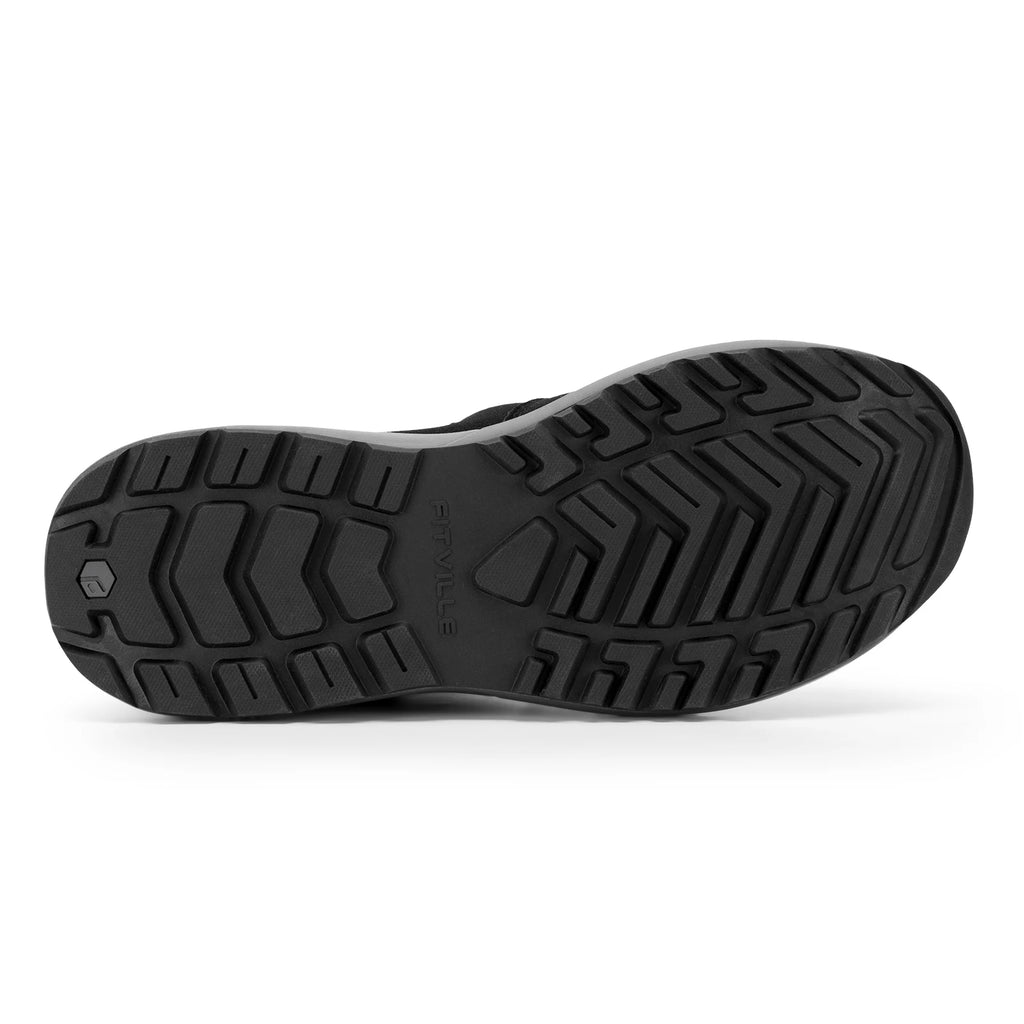 FitVille Mocassini da trekking extra larghi da uomo, comode scarpe da passeggio ortopediche con supporto per l'arco plantare per sentieri di trekking all'aperto, piedi piatti e sollievo dal dolore ai piedi