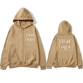 Felpa con cappuccio cardigan con cerniera nuova uomo donna fai da te 2025 Nuova moda il tuo design Logo del marchio/immagine personalizzata personalizzata ovunque