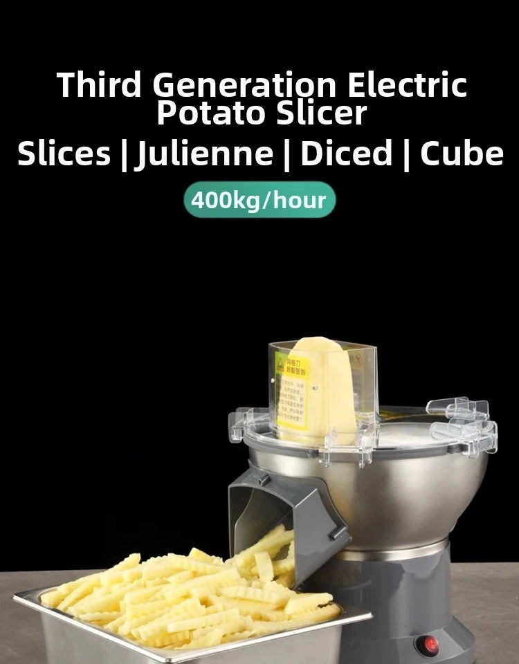 4-in-1 Vegetable Slicer Machine, Electric Food Chopper for Kitchen Household/Commercial Use Commercial-Grade Efficient Vegetable