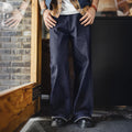 Maden Vintage Jeans da uomo in denim grezzo con cimosa da 15,6 once Pantaloni a gamba larga con cerniera YKK Jeans dritti per l'autunno e l'inverno