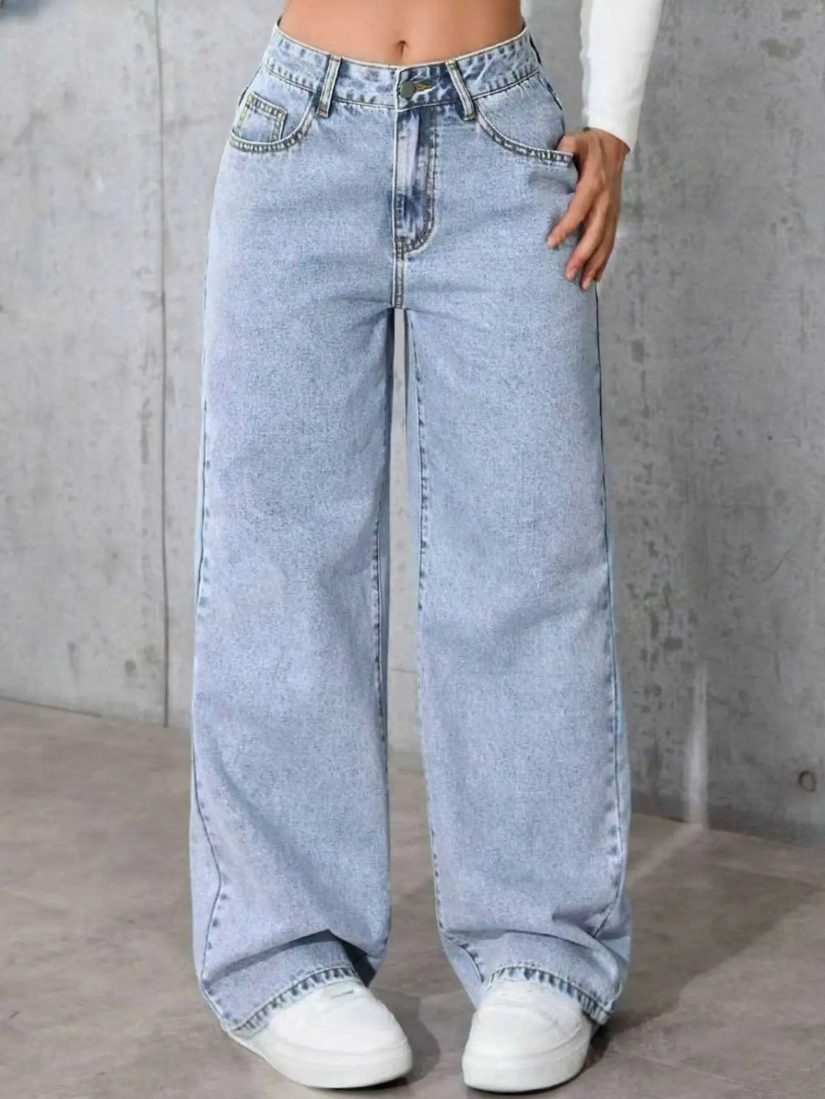 Jeans da donna in denim a gamba larga a gamba dritta Y2K Autunno Inverno 2025 Pantaloni larghi retrò stile coreano Jeans versatili da strada di moda