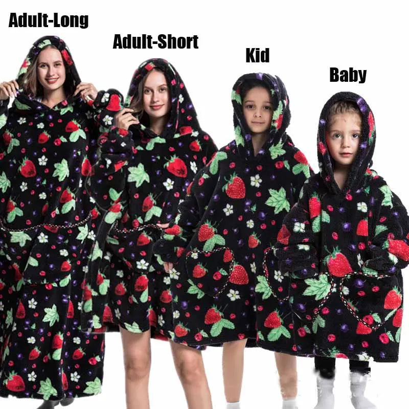 Felpe con cappuccio extra lunghe per donna Abbigliamento invernale per la casa Coperte di flanella per adulti con maniche Felpe con cappuccio morbide e calde per ragazze