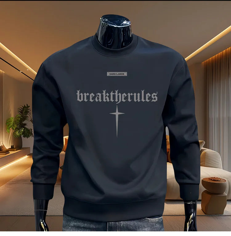 Nuovi Uomini di Autunno Grafica Felpe Con Cappuccio Manica Lunga T-Shirt di Cotone Hip Hop Magliette di Grandi Dimensioni Sport Top S-5XL Abbigliamento Uomo 2024