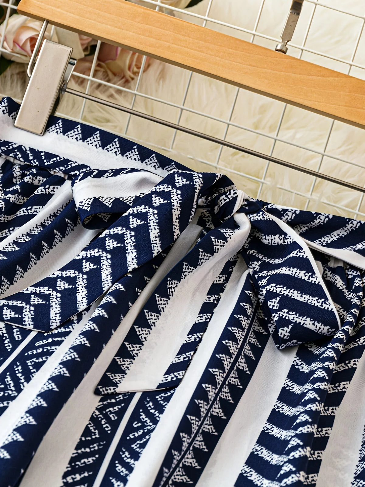 Pantaloni lunghi da spiaggia a gamba larga, stile bohémien, casual ed eleganti, stampati, elasticizzati, a vita alta, modellanti, da donna.